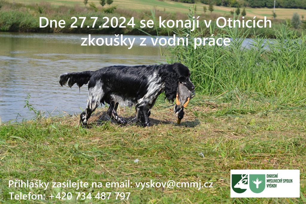 Propozice na zkoušky z vodní práce