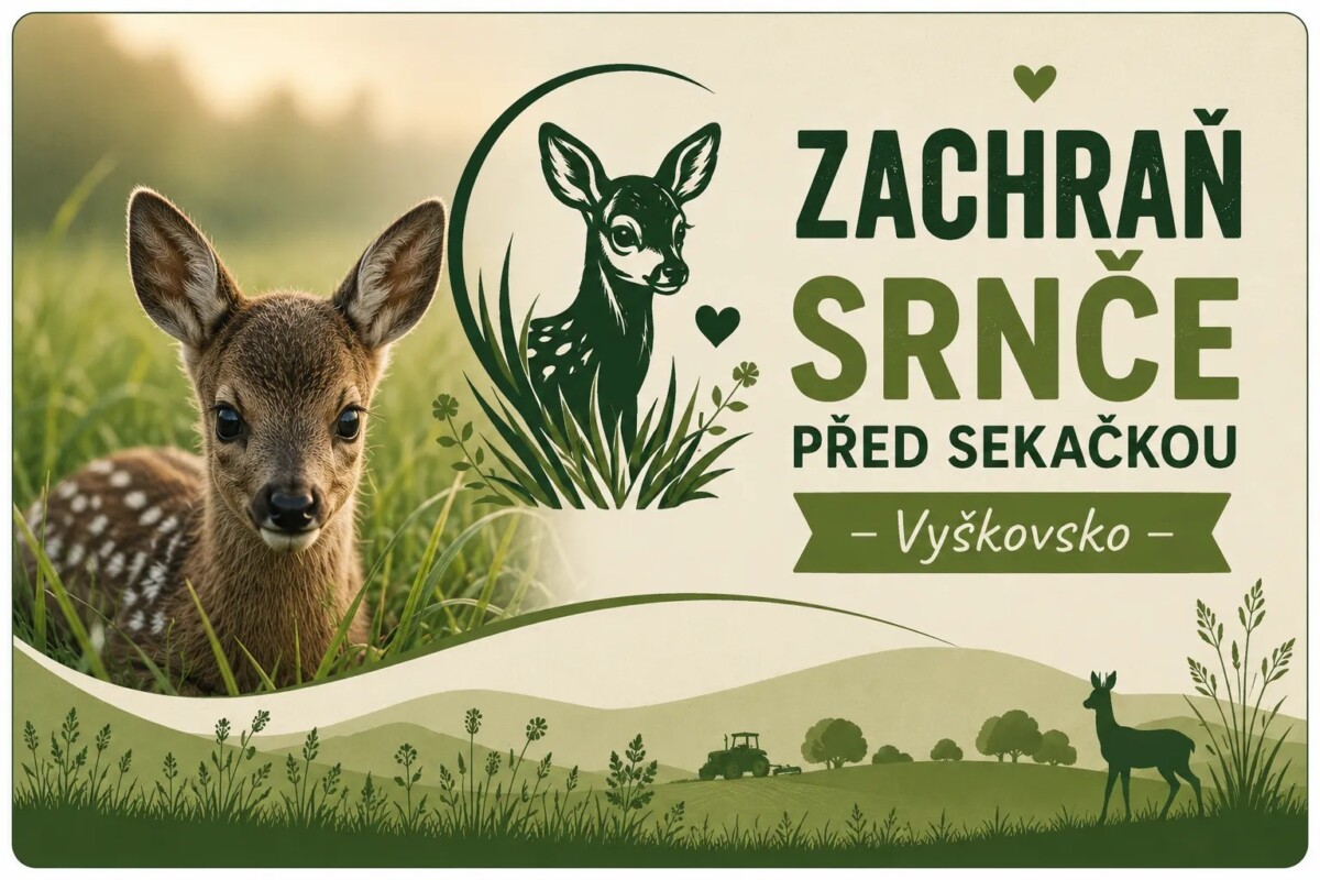 Zachraň zvíře před sekačkou VYŠKOVSKO